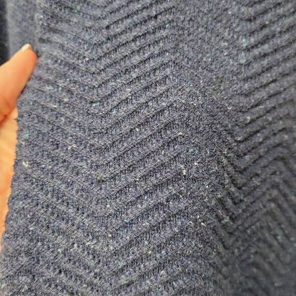 Tommy Bahama Sweater Men Size XL Blue 1/4 Zip Speckle Ribbed Chunky Logo Baggy - Picture 4 of 7